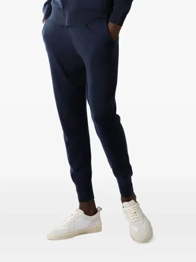 Aurélien Elasticated-waistline Track Pants In Blue