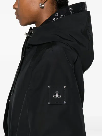 Moose Knuckles Hooded Jacket In Black