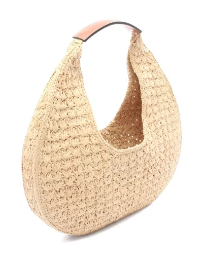 Pre-owned Celine Panier Raffia Handbag In Neutral