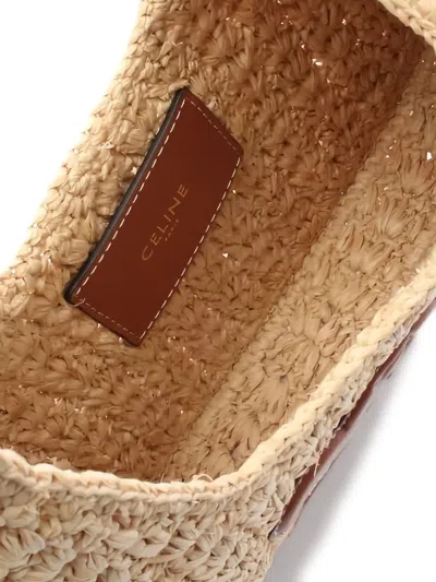 Pre-owned Celine Panier Raffia Handbag In Neutral