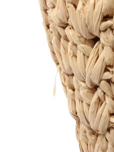 Pre-owned Celine Panier Raffia Handbag In Neutral