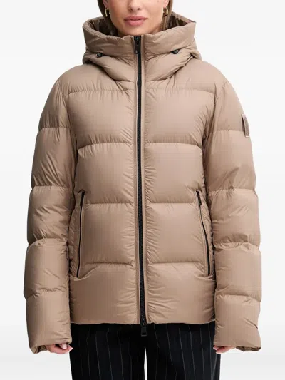Bomboogie Helsinki Hooded Padded Jacket In Brown