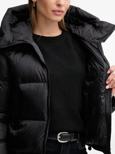 Bomboogie Riga Hooded Puffer Jacket In Black