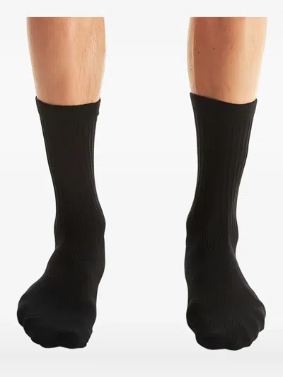 On Logo-intarsia Socks (pack Of Three) In Black