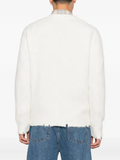 Diana Studio V-neck Sweater In White