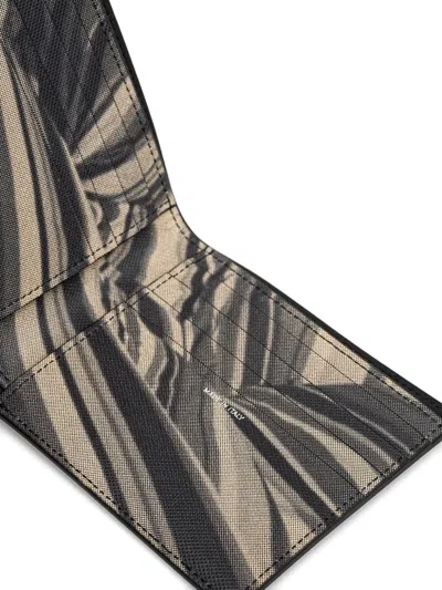 Paul Smith Textured Leather Bifold Wallet With Embossed Signature In Black