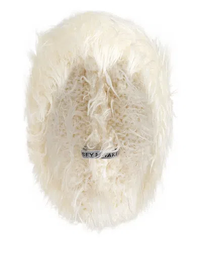 Issey Miyake Mohair Beanie Hat In Neutral