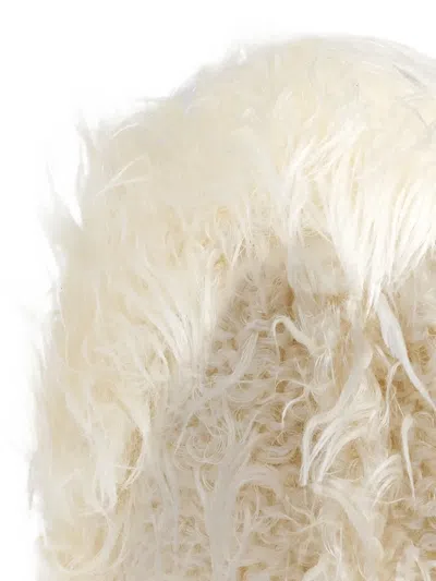 Issey Miyake Mohair Beanie Hat In Neutral