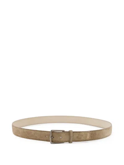 Aurélien Suede Leather Belt In Neutral