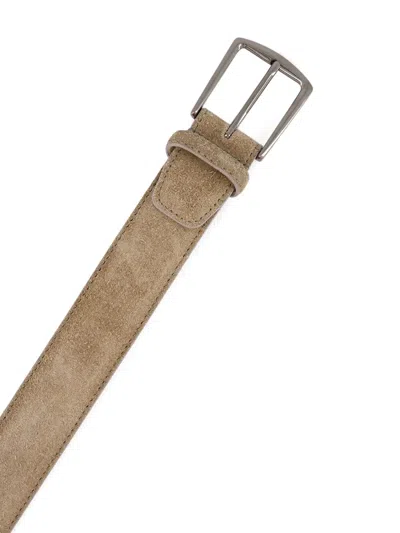 Aurélien Suede Leather Belt In Neutral