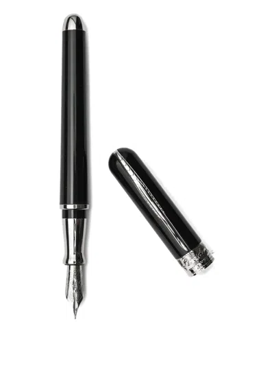 Pineider Avatar Ur Mini Fountain Engraved Pen In Black