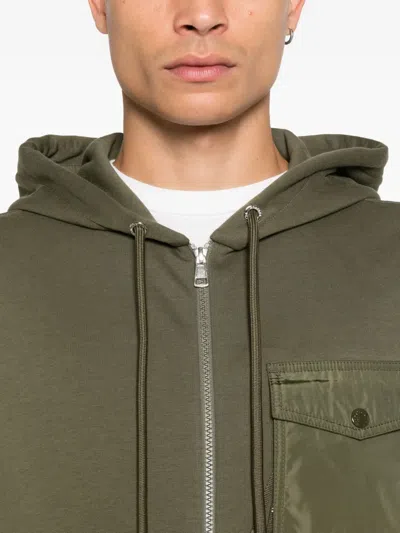 Moncler Zip-fastening Hoodie In Green