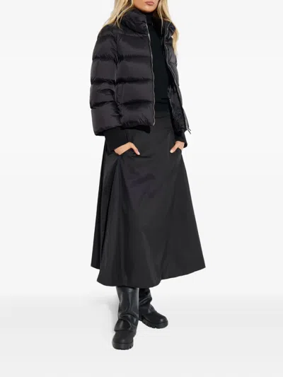 Add Short Down Cape In Black