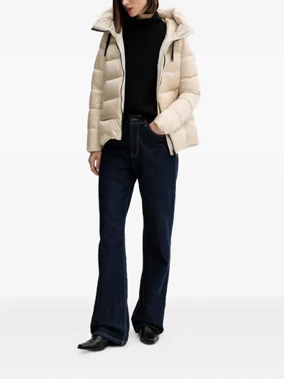 Bomboogie Rome Hooded Padded Jacket In Neutral