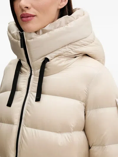 Bomboogie Rome Hooded Padded Jacket In Neutral
