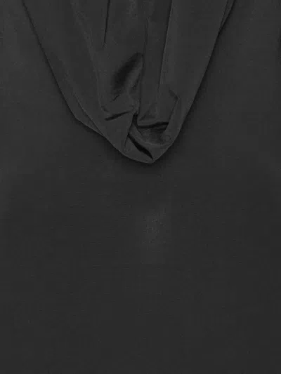 Rotate Birger Christensen Abito Lungo Con Cappuccio In Black