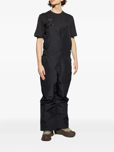 Moncler Padded Gore-tex Ski Bib Sleeveless Jumpsuit In Black