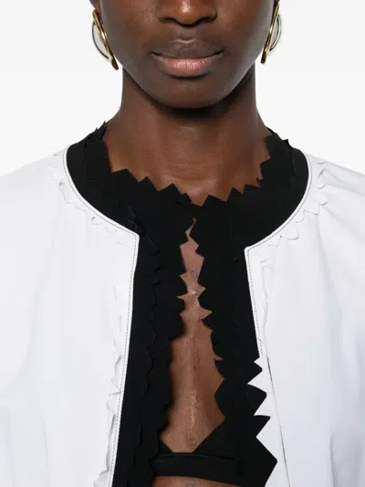 Pre-owned Chanel 2001 Cropped Jacket In White