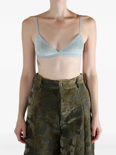 Baserange Adjustable Strap Bra In Gray