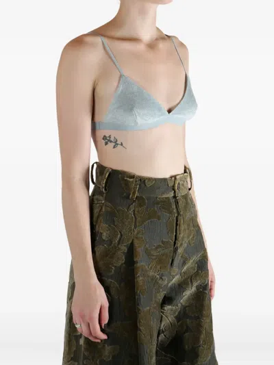 Baserange Adjustable Strap Bra In Gray