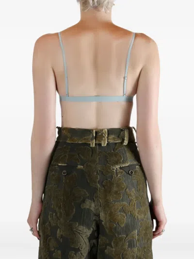 Baserange Adjustable Strap Bra In Gray