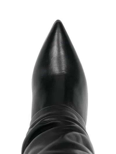 The Seller High Heels Boots In Black Leather In Black