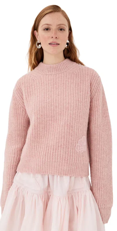 Cecilie Bahnsen Bega Pullover Fisherman Knit Soft Pink