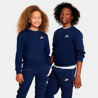 Nike Big Kids Sportswear Club Fleece Sweatshirt In Blue