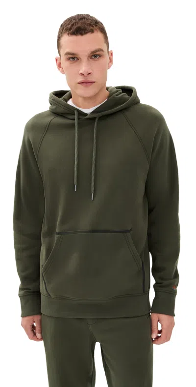 Faherty High Standard Fleece Hoodie Fall Evergreen In Green