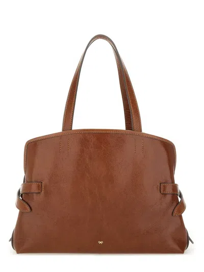 Anya Hindmarch Top Handle Shoulder Bag In Brown