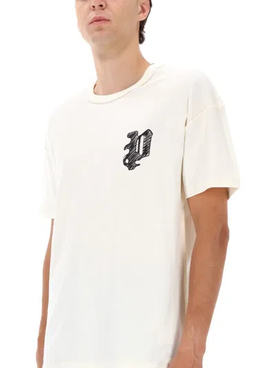 Purple Brand Graphic Crew Neck T-shirt With Short Sleeves In White