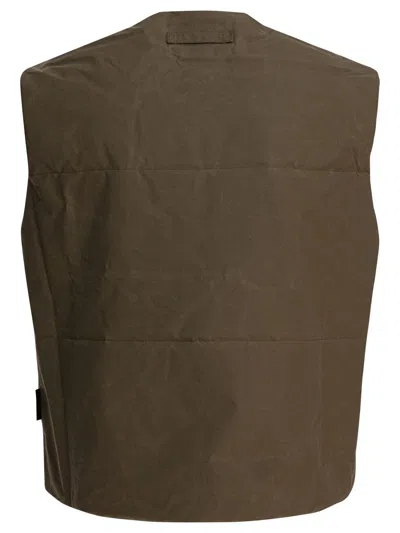 Gr10k Zip Colour-block Jacket In Brown