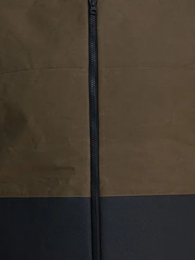 Gr10k Zip Colour-block Jacket In Brown