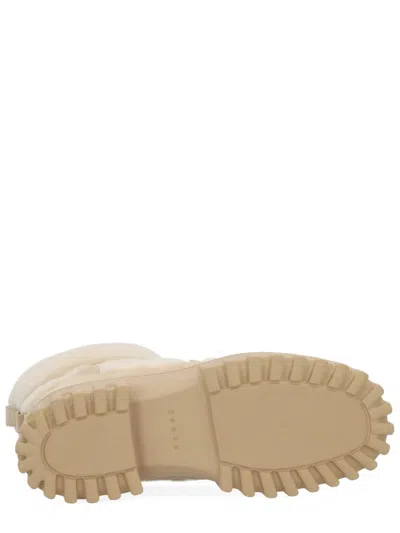 Hogan Cream Boots In Neutral