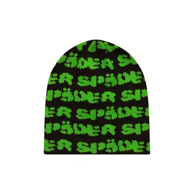 Pre-owned Sp5der Fuzzy Logo Skully 'black' | Men's Size Onesize