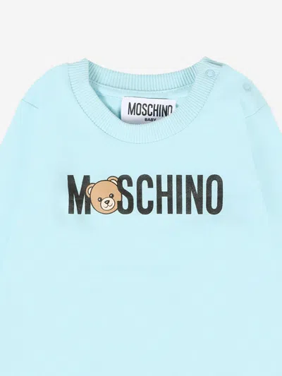 Moschino Baby Long Sleeve Logo T-shirt In Multi