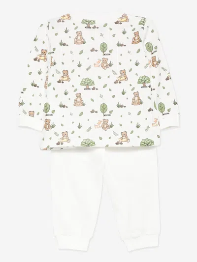 Moschino Baby Forest Teddy Bear Trouser Set In Multi