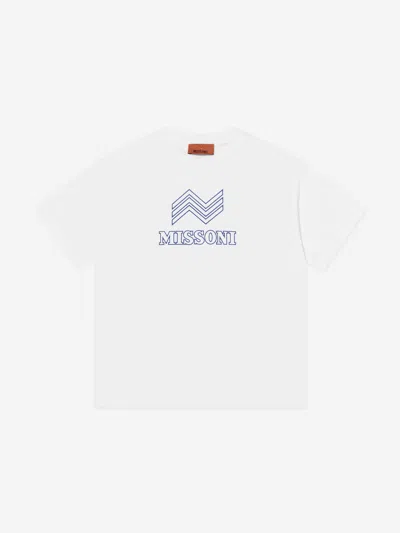 Missoni Boys Logo T-shirt In White