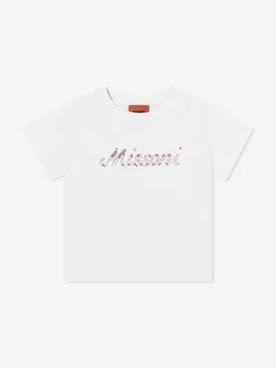 Missoni Baby Boys Logo T-shirt In White