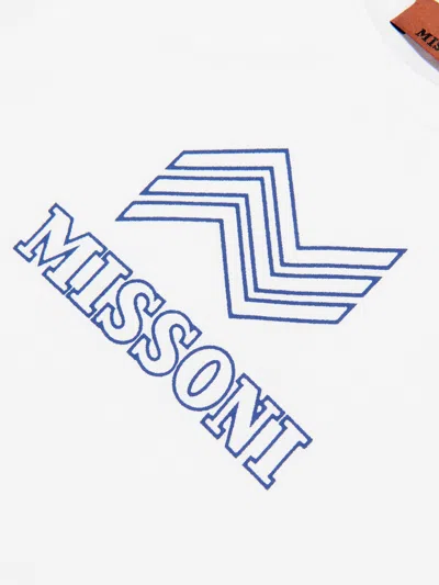 Missoni Boys Logo T-shirt In White