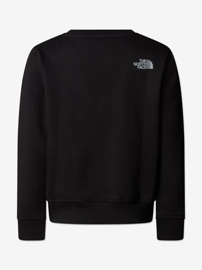 The North Face Boys Reflective Logo Relaxed Sweatshirt In Black