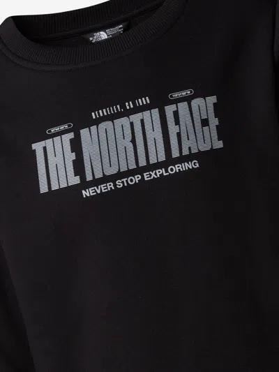 The North Face Boys Reflective Logo Relaxed Sweatshirt In Black