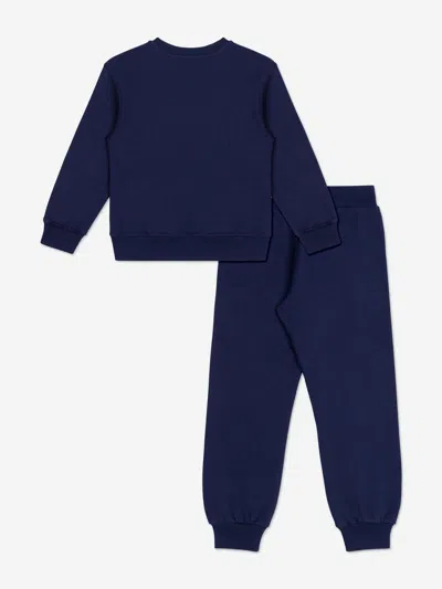 Moschino Kids Bear Logo Tracksuit In Blue