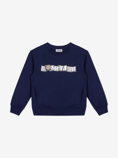 Moschino Kids Bear Logo Tracksuit In Blue