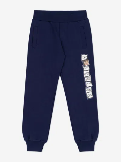 Moschino Kids Bear Logo Tracksuit In Blue