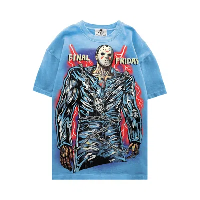 Pre-owned Warren Lotas Final Friday T-shirt 'sunfaded Blue' | Men's Size M
