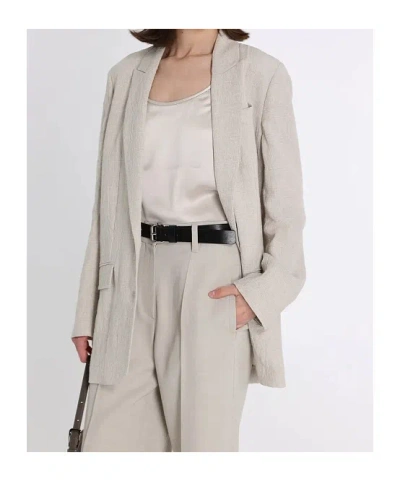 Brunello Cucinelli Long Sleeve Jacket In Neutral