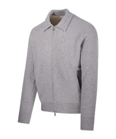 Lardini Polo-collar Cardigan In Gray