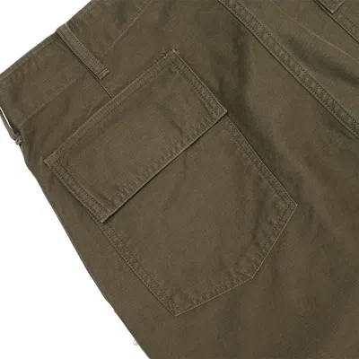 Auralee Washed Baggy Satin Bleached Baker Pants In Green