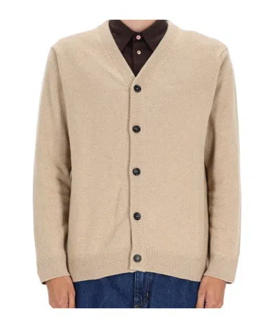 Ps By Paul Smith Ps Paul Smith V-neck Knitted Cardigan In Brown